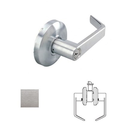 CAL-ROYAL Design Passage Lever Lock, 2-3/4 Backset, ASA Strike, US26D Satin Chrome SL30-26D